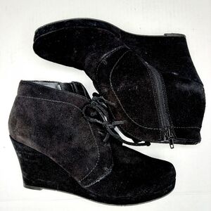 Dolce Vita Black Size 9 Lace Up Wedge Booties